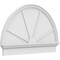 Ekena Millwork Half Round 4 Spoke Architectural Grade PVC Combination Pediment, 44"W x 28-3/4"H x 2-3/4"P PEDPC044X290HRO04 - alternate 1